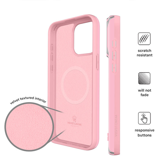 Pink Chrome Stripes iPhone Case – Aesthetic Shockproof Phone Cover