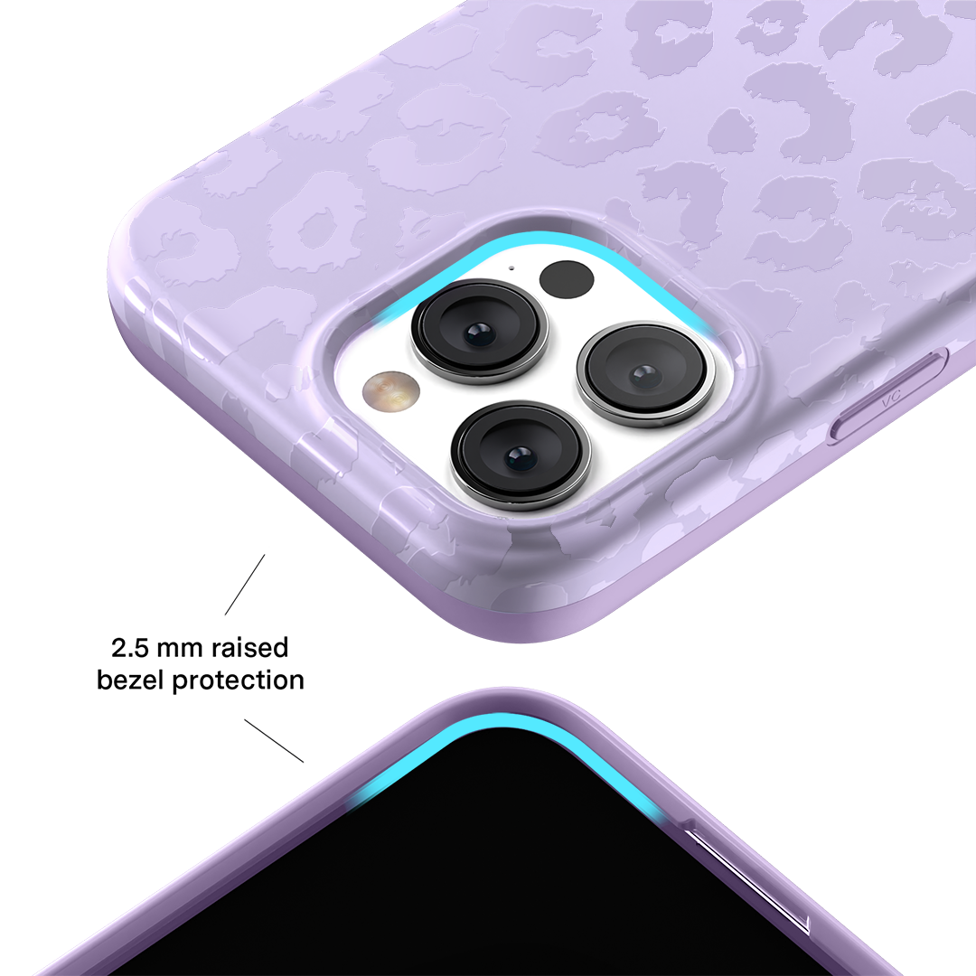 Lilac Leopard iPhone Case – Trendy Protective Phone Cover
