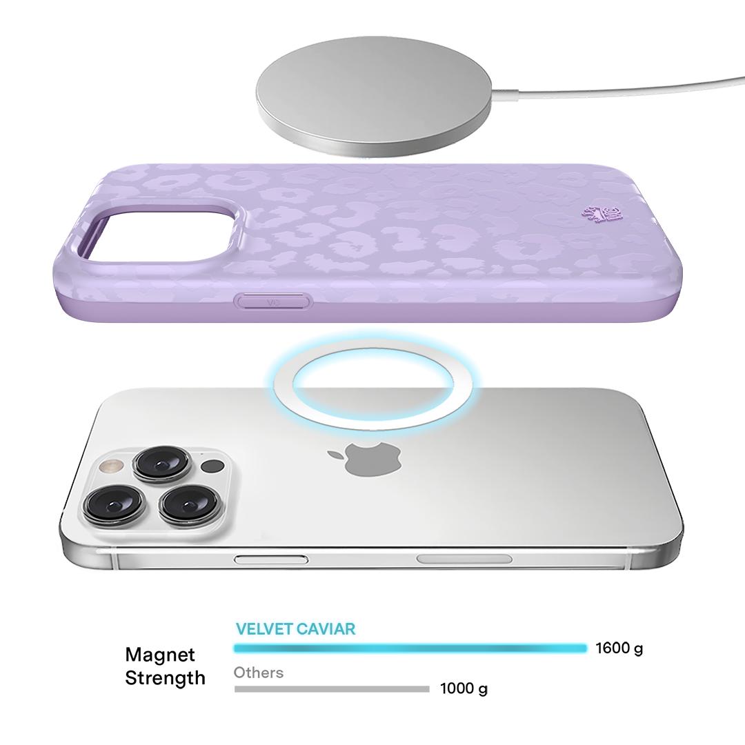 Lilac Leopard iPhone Case – Trendy Protective Phone Cover