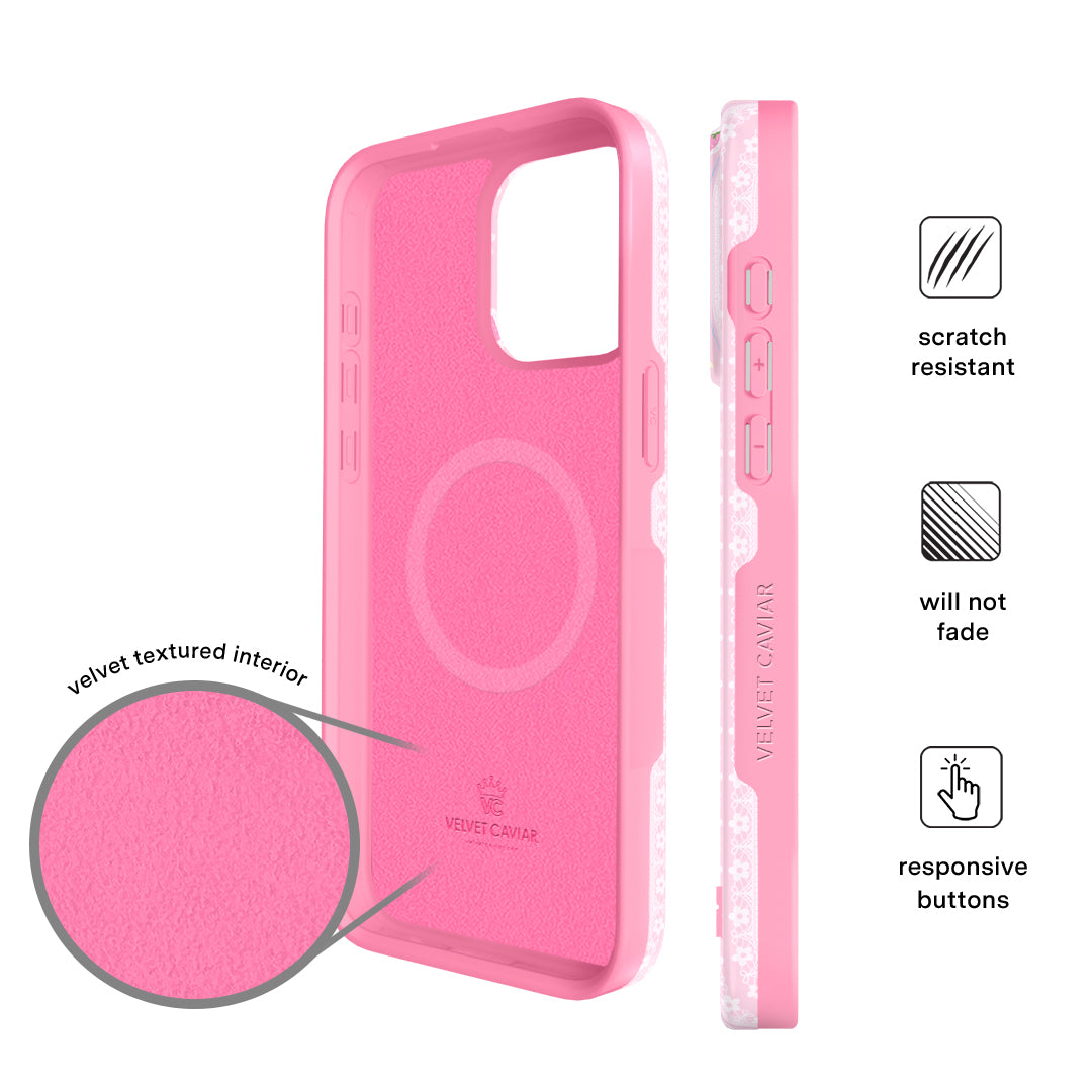 Strawberry Macaron iPhone Case – Chic Designer-Style Phone Cover