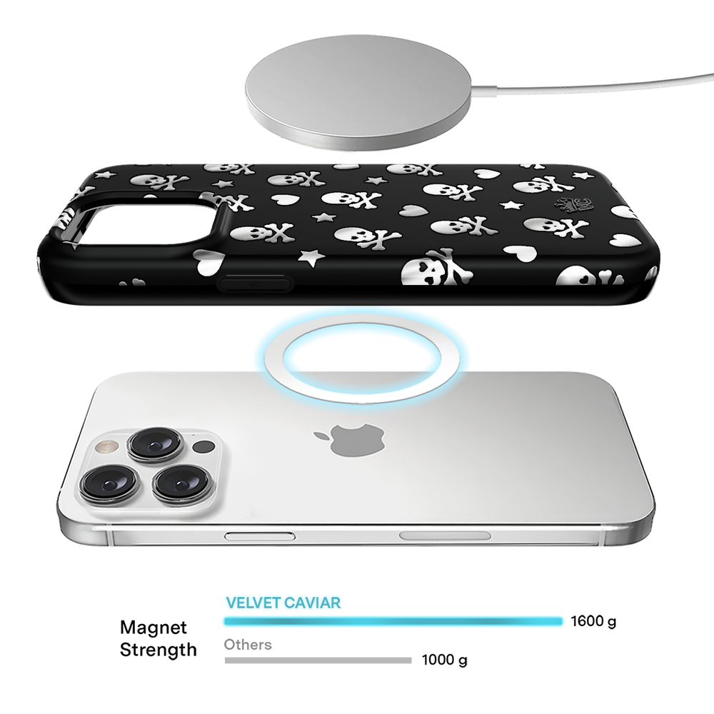Chrome Skulls iPhone Case – Aesthetic Shockproof Phone Cover