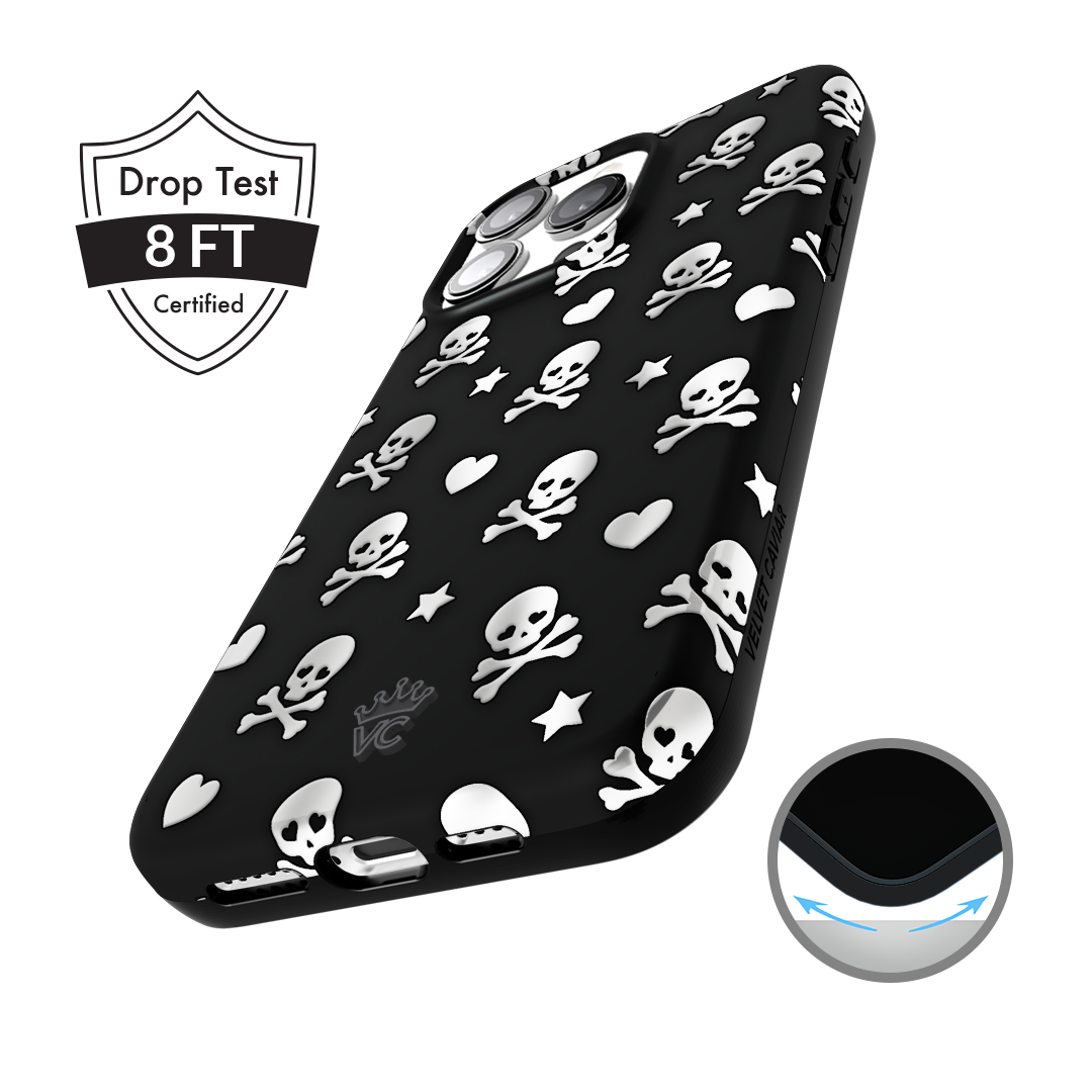 Chrome Skulls iPhone Case – Aesthetic Shockproof Phone Cover