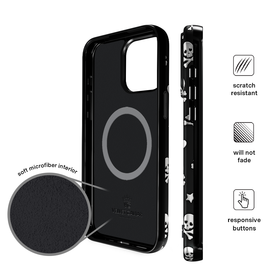 Chrome Skulls iPhone Case – Aesthetic Shockproof Phone Cover