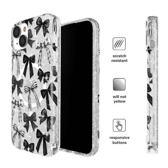Gothic Bows iPhone Case – Trendy Protective Phone Cover