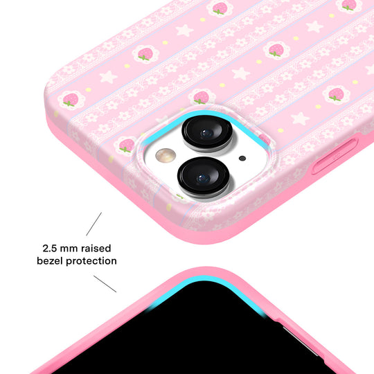 Strawberry Macaron iPhone Case – Chic Designer-Style Phone Cover