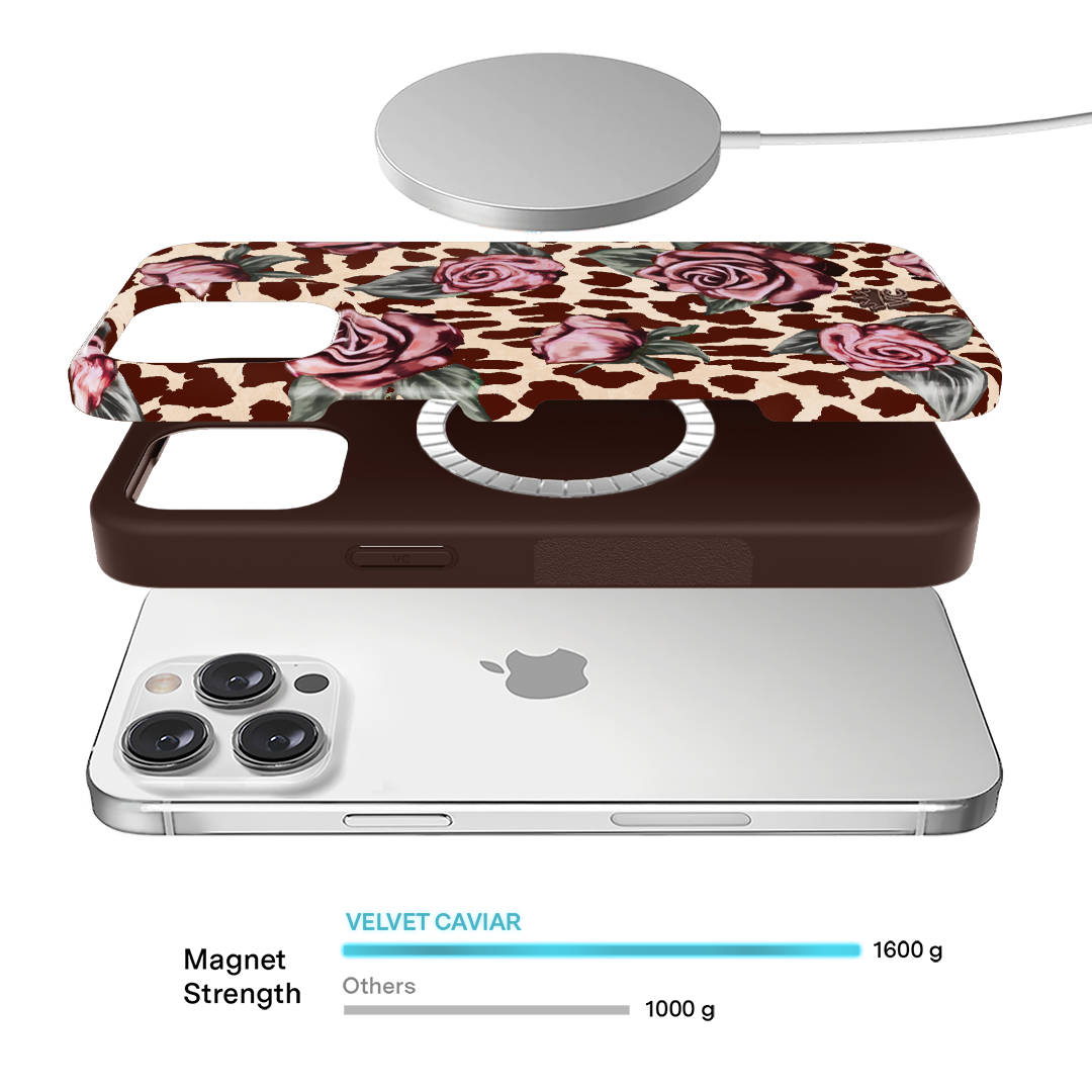 Rosy Leopard iPhone Case – Aesthetic Shockproof Phone Cover