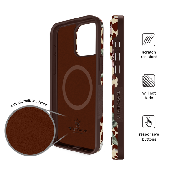 Rosy Leopard iPhone Case – Aesthetic Shockproof Phone Cover