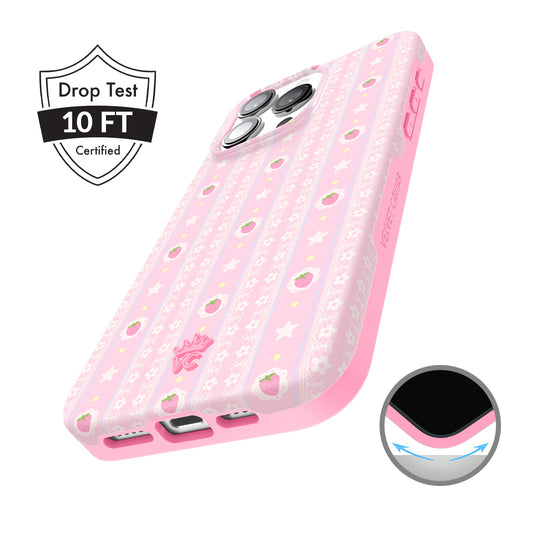 Strawberry Macaron iPhone Case – Chic Designer-Style Phone Cover