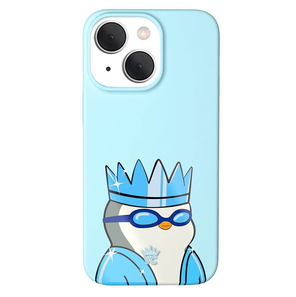 Pudgy Penguins Polar Blue iPhone Case – Trendy Protective Phone Cover