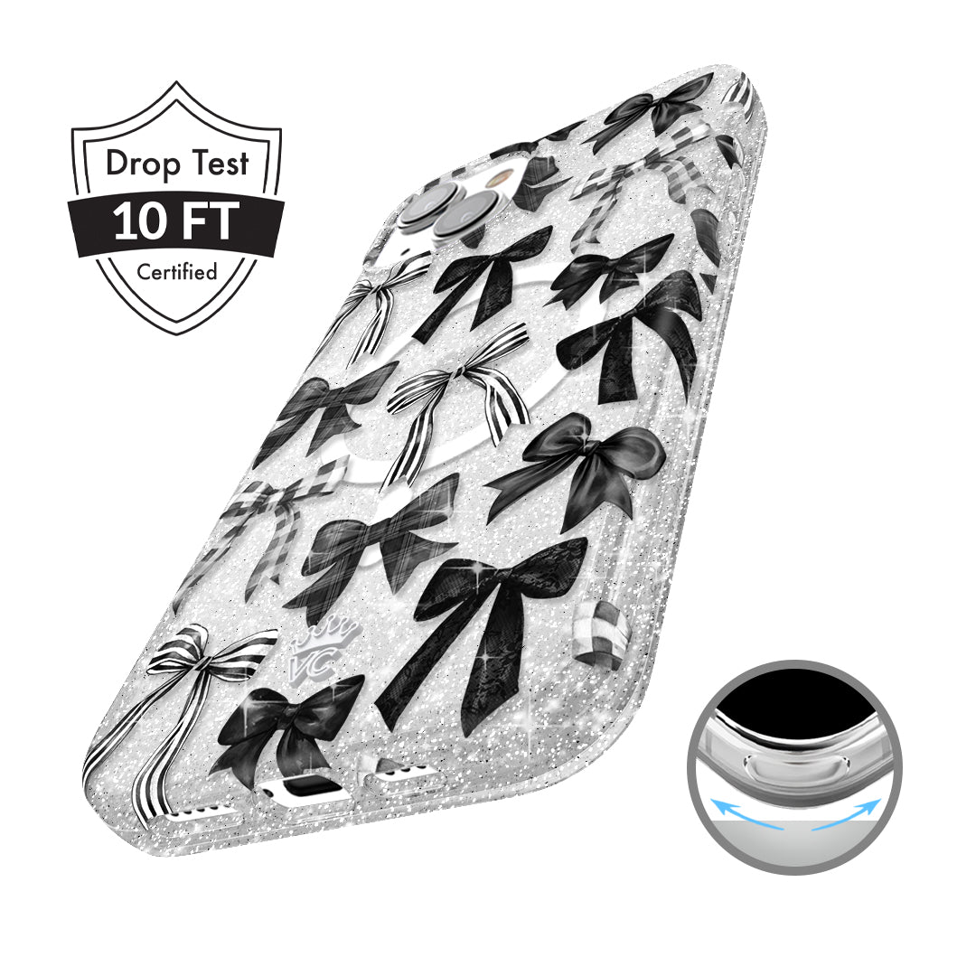 Gothic Bows iPhone Case – Trendy Protective Phone Cover