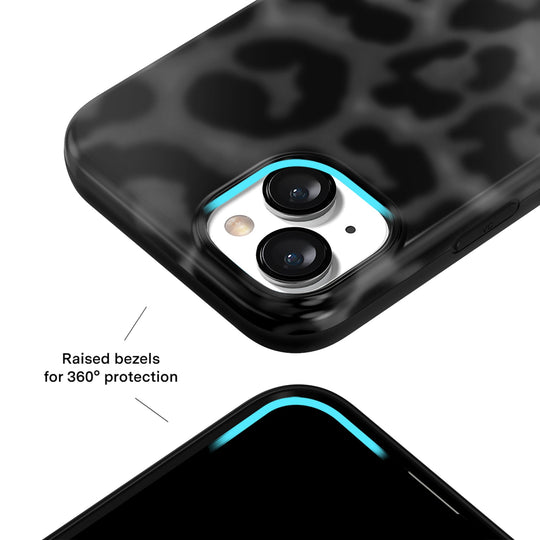 It Girl Black Leopard iPhone Case – Aesthetic Shockproof Phone Cover