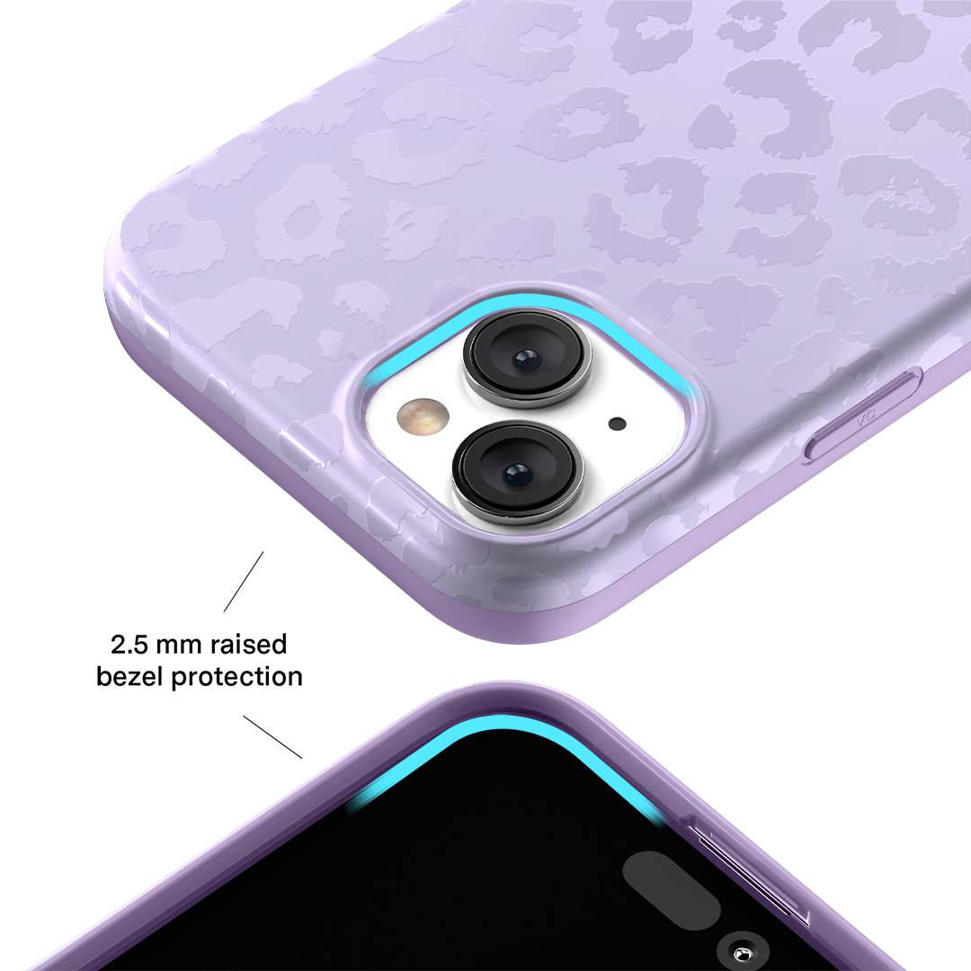 Lilac Leopard iPhone Case – Trendy Protective Phone Cover