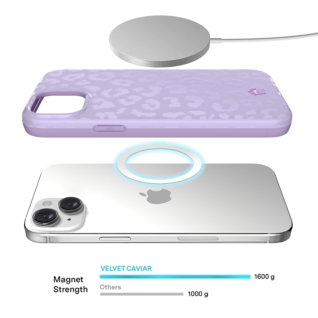 Lilac Leopard iPhone Case – Trendy Protective Phone Cover