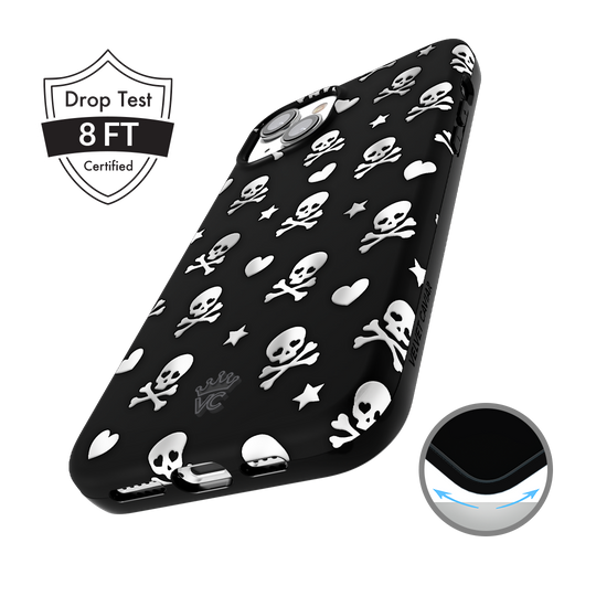 Chrome Skulls iPhone Case – Aesthetic Shockproof Phone Cover