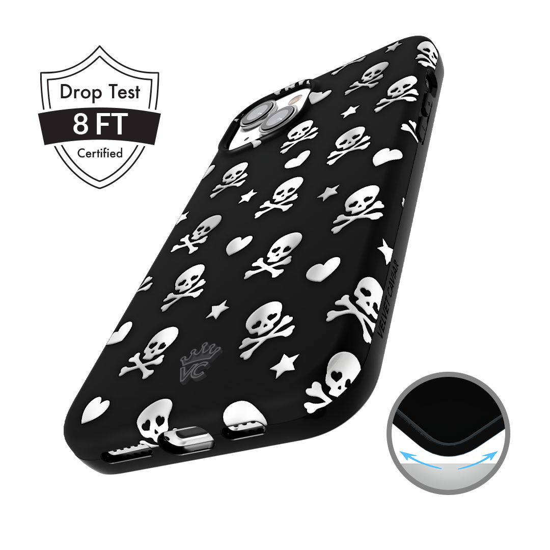 Chrome Skulls iPhone Case – Aesthetic Shockproof Phone Cover