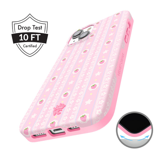 Strawberry Macaron iPhone Case – Chic Designer-Style Phone Cover