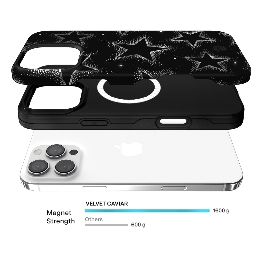 Crystal Chrome Stars iPhone Case – Cute Aesthetic Phone Cover