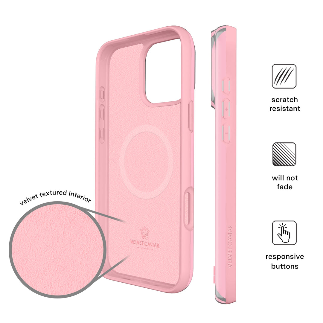 Pink Chrome Stripes iPhone Case – Aesthetic Shockproof Phone Cover