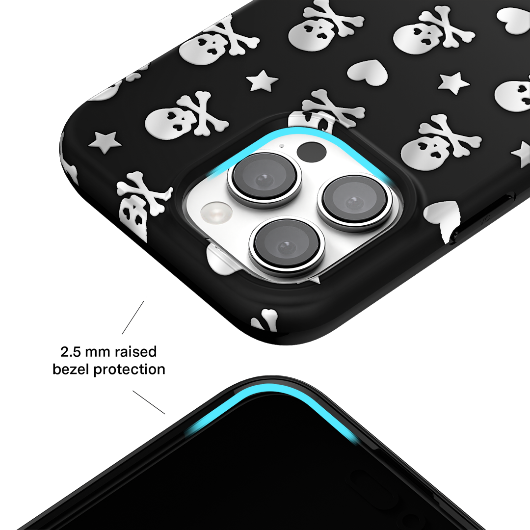 Chrome Skulls iPhone Case – Aesthetic Shockproof Phone Cover