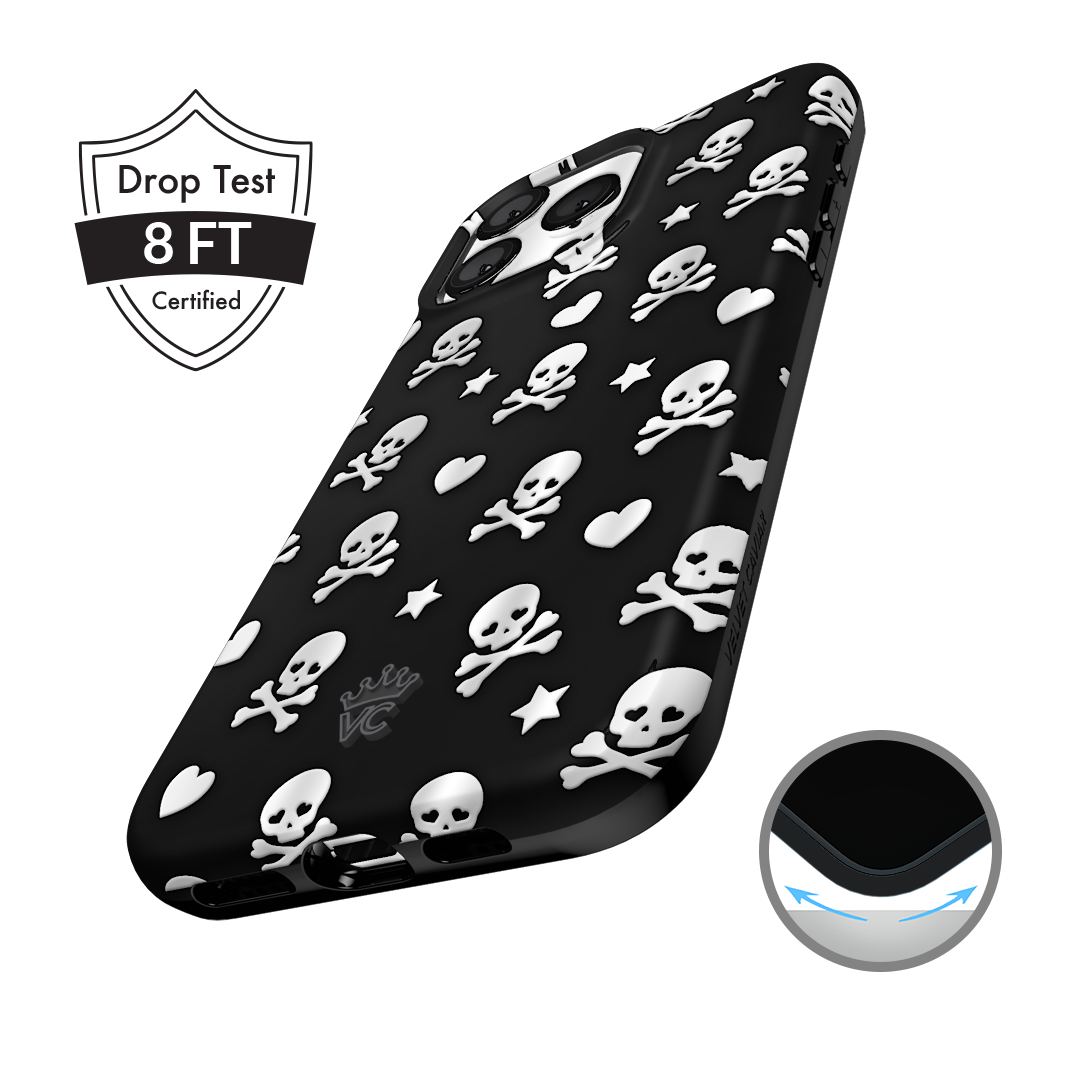 Chrome Skulls iPhone Case – Aesthetic Shockproof Phone Cover
