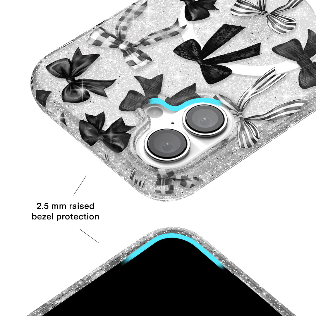 Gothic Bows iPhone Case – Trendy Protective Phone Cover