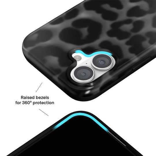 It Girl Black Leopard iPhone Case – Aesthetic Shockproof Phone Cover