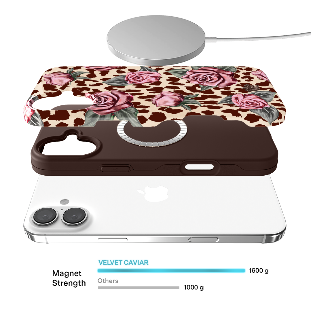 Rosy Leopard iPhone Case – Aesthetic Shockproof Phone Cover
