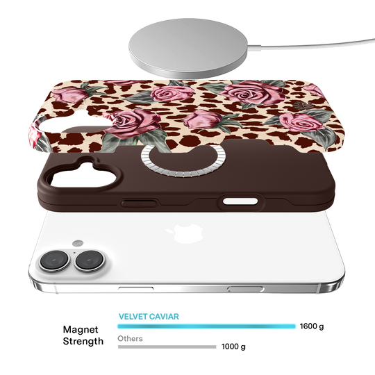 Rosy Leopard iPhone Case – Aesthetic Shockproof Phone Cover
