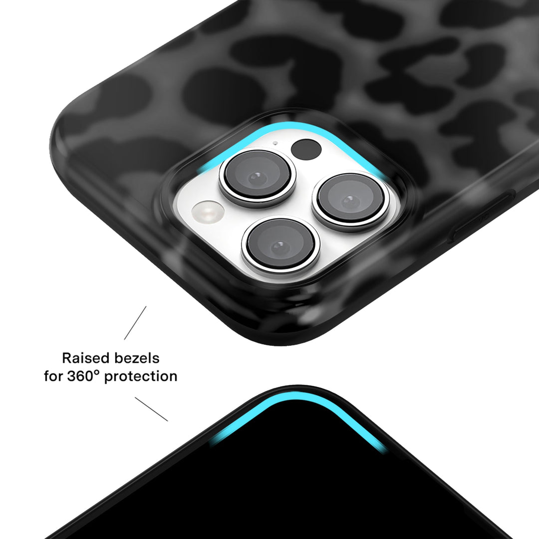 It Girl Black Leopard iPhone Case – Aesthetic Shockproof Phone Cover