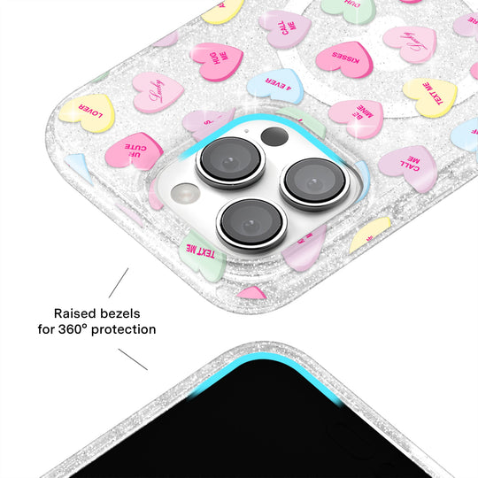 Sweet Hearts Glitter iPhone Case – Stylish Slim Phone Cover