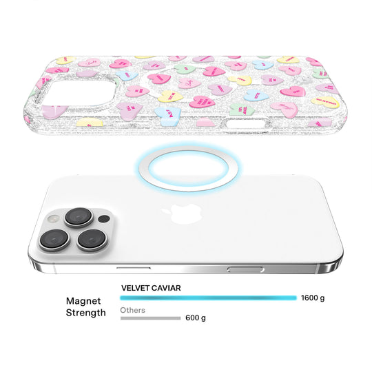 Sweet Hearts Glitter iPhone Case – Stylish Slim Phone Cover