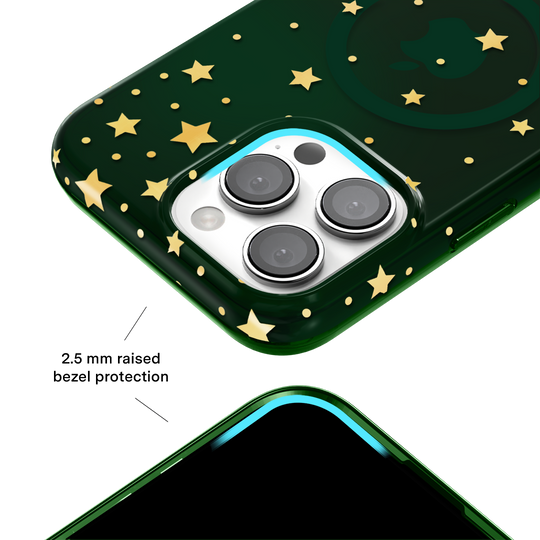 Evergreen Stars iPhone Case – Chic Designer-Style Phone Cover