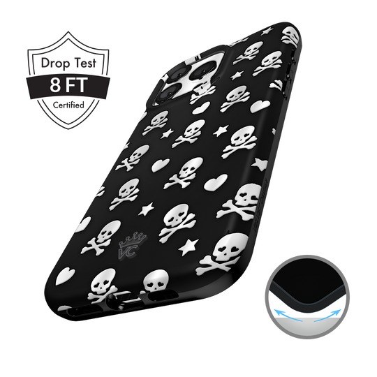 Chrome Skulls iPhone Case – Aesthetic Shockproof Phone Cover
