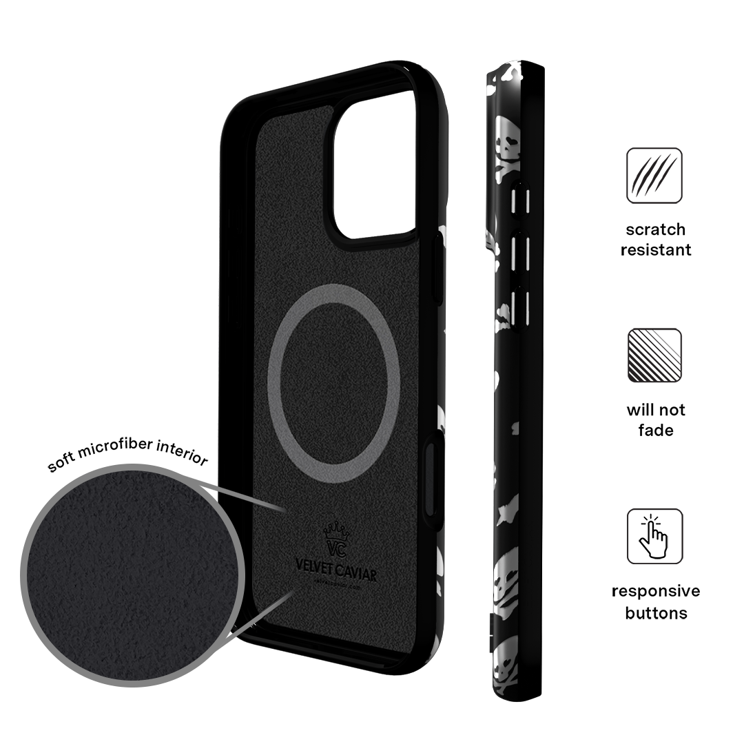 Chrome Skulls iPhone Case – Aesthetic Shockproof Phone Cover