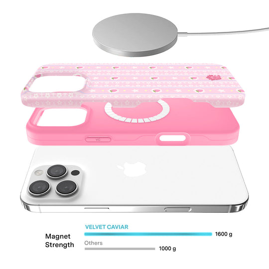 Strawberry Macaron iPhone Case – Chic Designer-Style Phone Cover