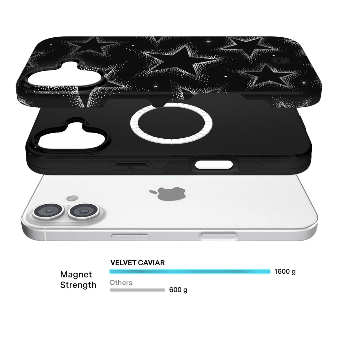 Crystal Chrome Stars iPhone Case – Cute Aesthetic Phone Cover