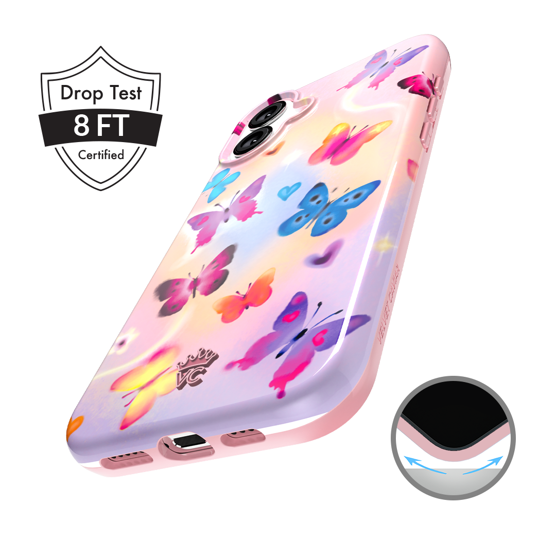 Aura Butterfly iPhone Case – Trendy Protective Phone Cover