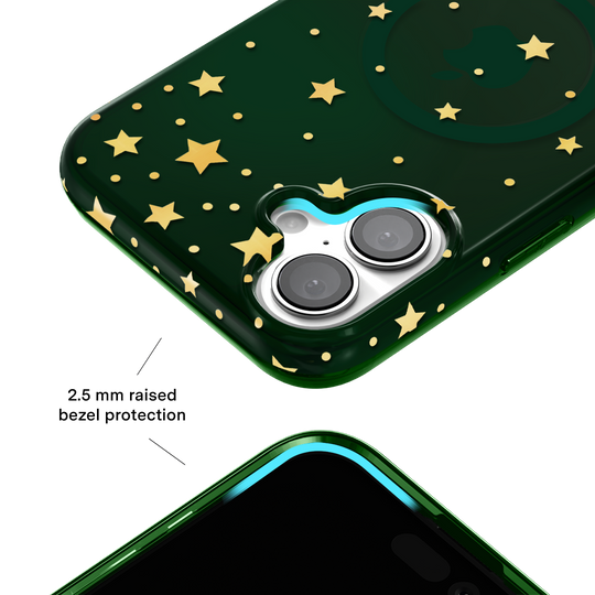Evergreen Stars iPhone Case – Chic Designer-Style Phone Cover