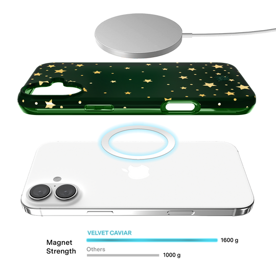 Evergreen Stars iPhone Case – Chic Designer-Style Phone Cover