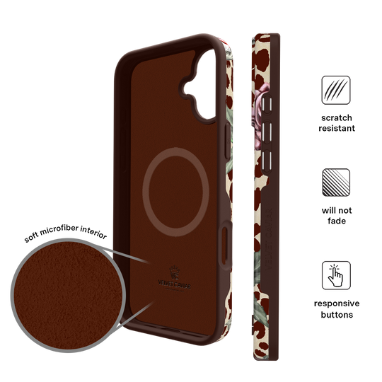 Rosy Leopard iPhone Case – Aesthetic Shockproof Phone Cover