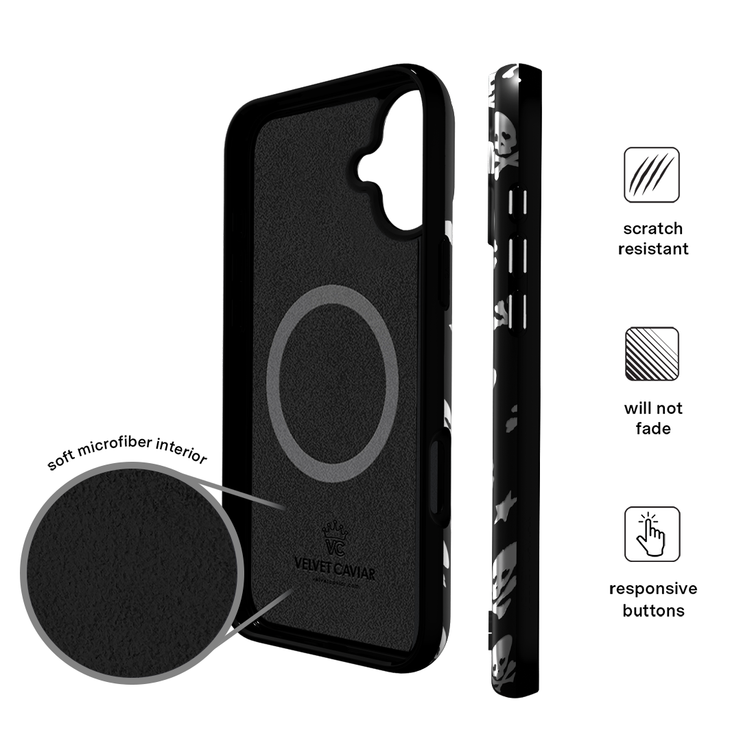 Chrome Skulls iPhone Case – Aesthetic Shockproof Phone Cover