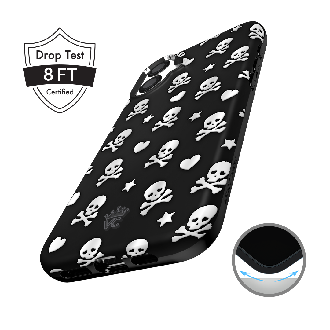 Chrome Skulls iPhone Case – Aesthetic Shockproof Phone Cover