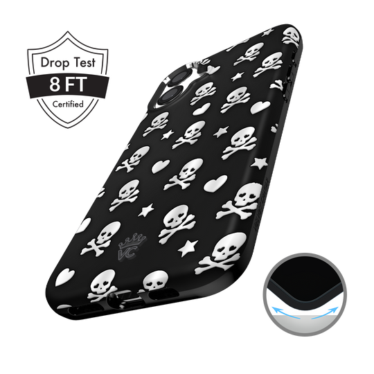 Chrome Skulls iPhone Case – Aesthetic Shockproof Phone Cover