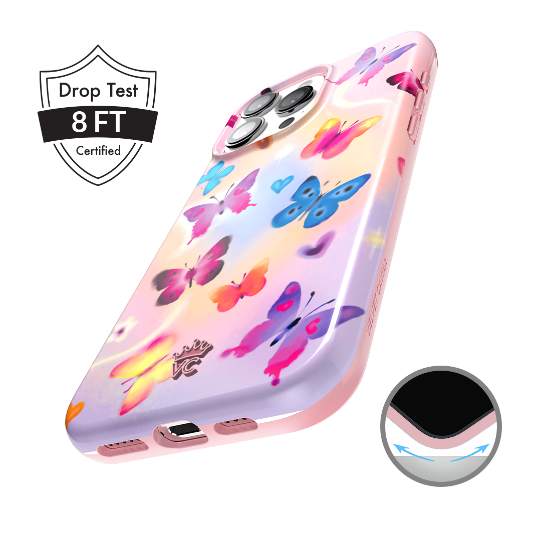 Aura Butterfly iPhone Case – Trendy Protective Phone Cover