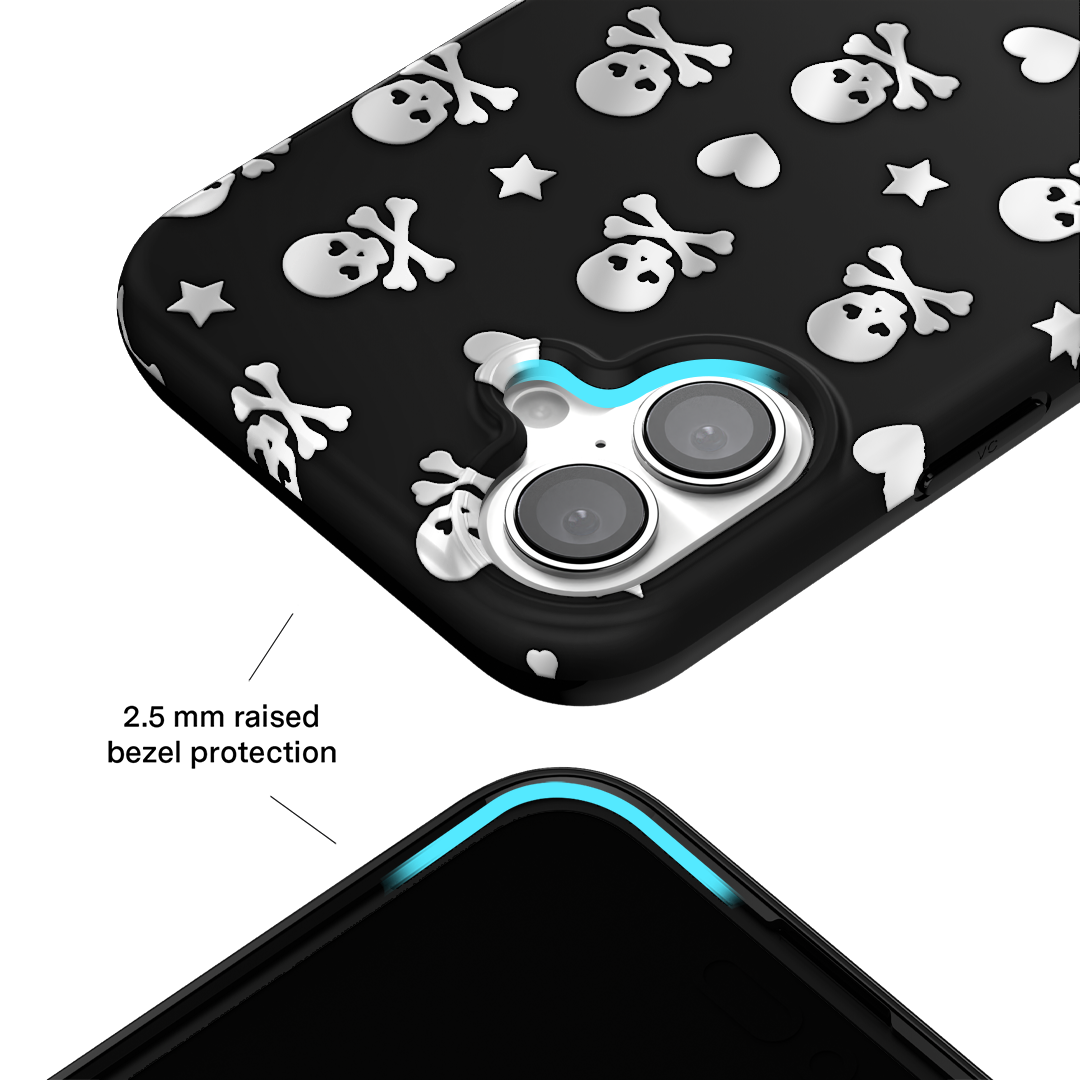 Chrome Skulls iPhone Case – Aesthetic Shockproof Phone Cover