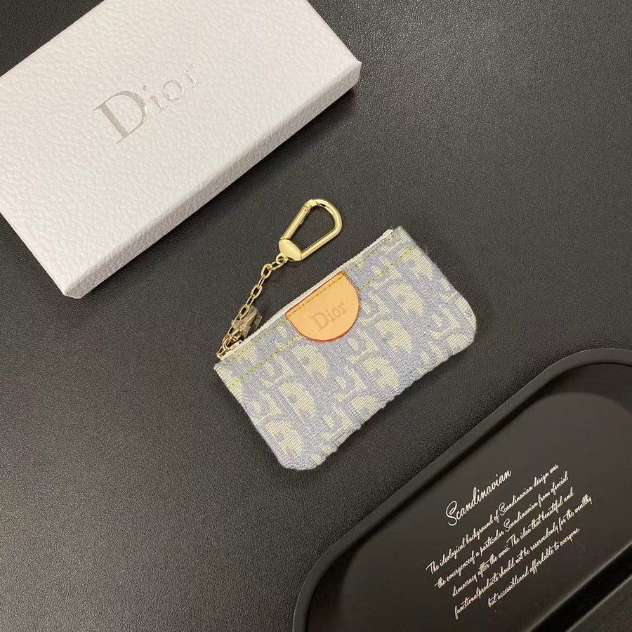 Chic Monogram Mini Pouches with Keychain Clips