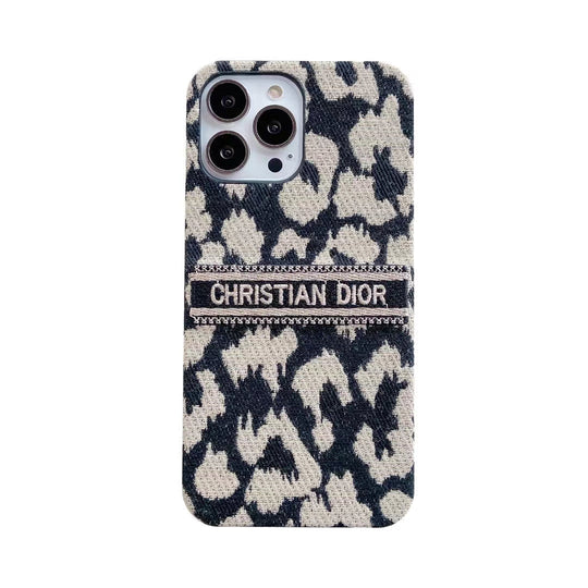 Elegant Premium Monogram Leopard Phone Case