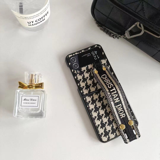 Designer Premium Houndstooth Case for  Z Flip & Z Fold