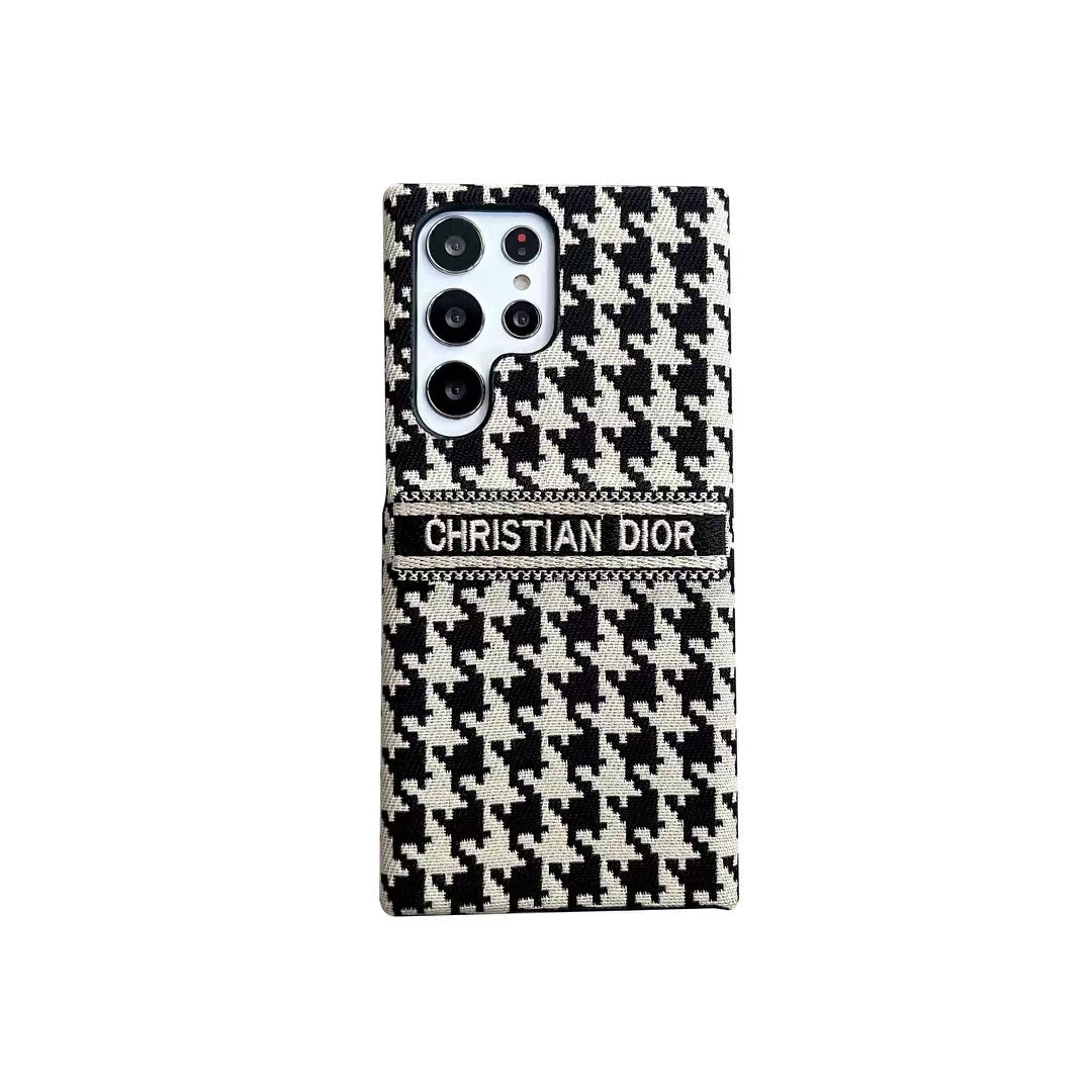 Best Phone Case – Luxury Monogram & Houndstooth Design