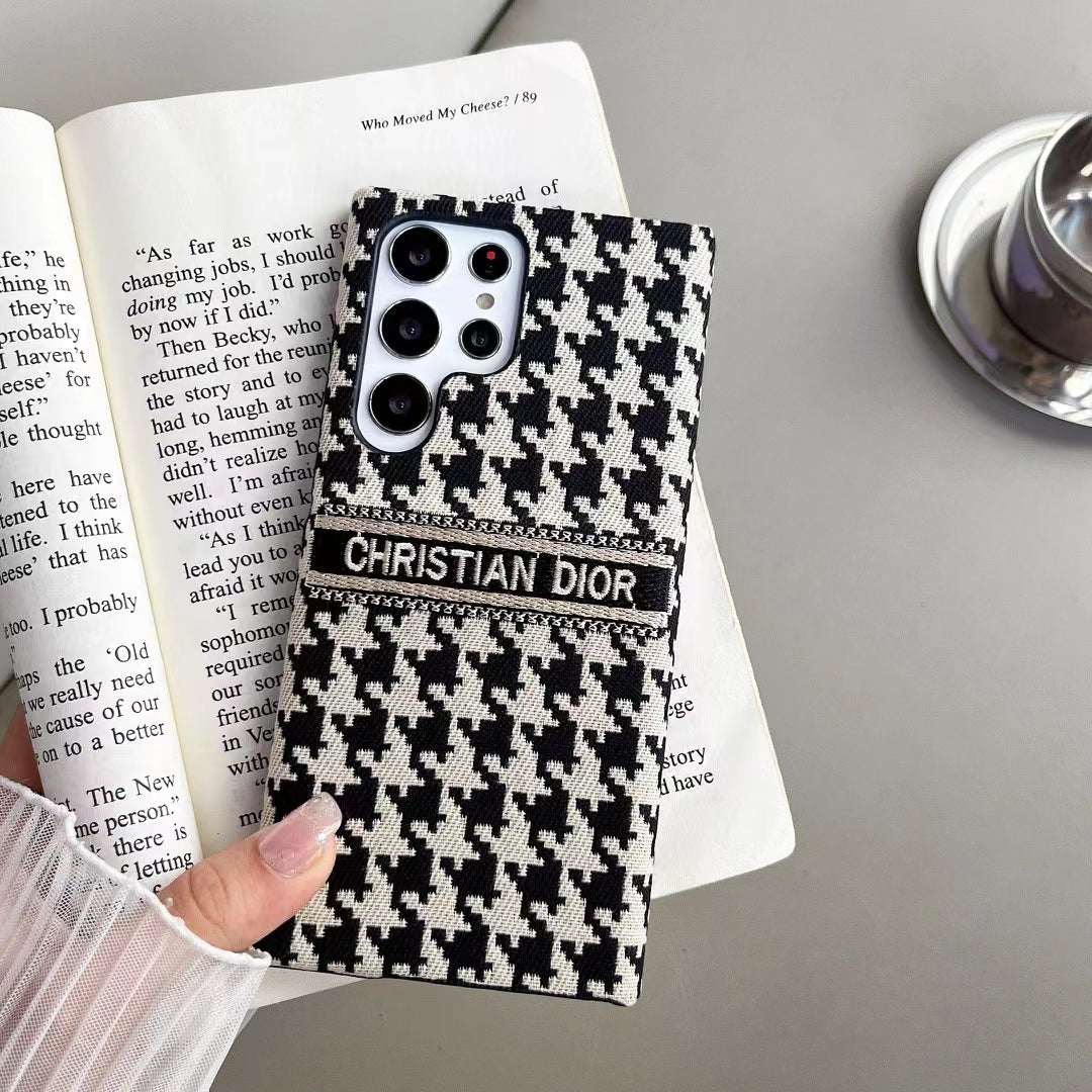 Best Phone Case – Luxury Monogram & Houndstooth Design